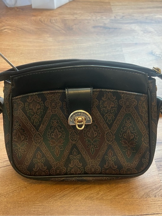 Liz Claiborne Handbags - Liz Claiborne Brown and Black Patterned Crossbody Bag